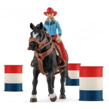 SCHLEICH Cowgirl Barrel Racing Fun