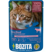 BOZITA Indoor & Sterilised Beef in Jelly 85g...