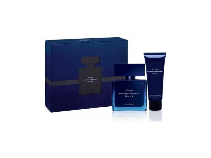 Narciso Rodriguez For Him Bleu Noir Set (EDP 50ml + Shower gel 50ml) -  perfume set for men 