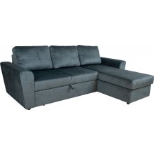 Home4you Corner sofa bed INGMAR green velvet