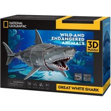 Cubic Fun Puzzle 3D 78 pieces Great white...