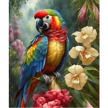 Norimpex Diamond mosaic - Parrot and Flowers