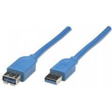 Manhattan USB Kabel A -> A St/Bu 2.00m blau...