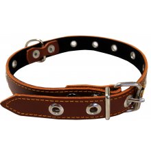 HIPPIE PET Collar leather 2.3x52 cm, brown