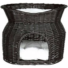 Trixie Wicker cave with bed on top and 2...