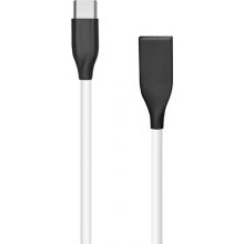 Силиконовый кабель USB - USB-C (белый, 1m)