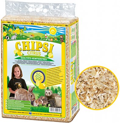 Cat's Best Chipsi citrus 60l animal bedding, wood shavings, lemon fresh  JRS00071 