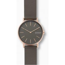 Skagen Signatur Charcoal Leather Wrist watch...