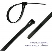 Reusable self locking cable tie, 7.2x350mm