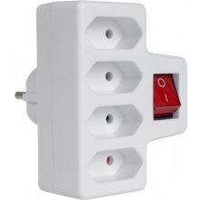 Maclean Electric socket x4 with switch...