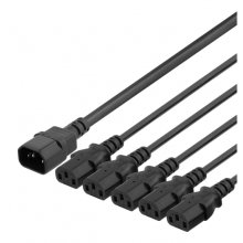 DELTACO Device cable IEC C14 to 5x IEC C13...