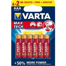Varta AAA Max Tech, 4+2pcs Single-use...