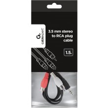 GEM CABLE AUDIO 3.5MM TO 2RCA 1.5M/CCA-458...