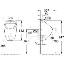 Pisuaras GROHE BAU CERAMIC 39439000