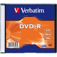Диски Verbatim DVD-R матовый серебристый...