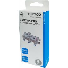 Deltaco 3-way splitter F-connectors, 1 DC...