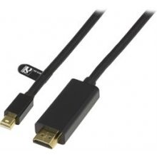 DELTACO mini DP to HDMI monitor cable with...