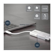 StarTech.com USB-C TO VGA ADAPTER - WHITE