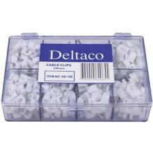 DELTACO KK-100 cable clamp White 230 pc(s)