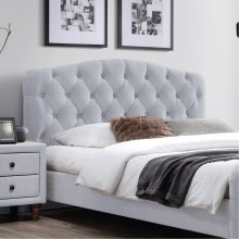 Home4you Bed SANDRA 160x200cm, light grey