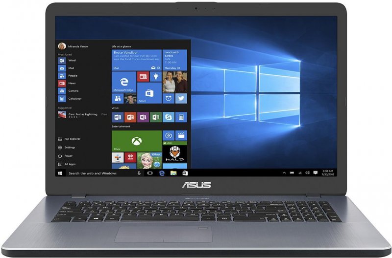 Notebook Asus Vivobook 17 X705ma Grey 43 9 Cm 17 3 1600 X 900 Pixels Intel Celeron N 4 Gb Ddr4 Sdram 256 Gb Ssd Wi Fi 5 802 11ac Windows 10 Ox Ee