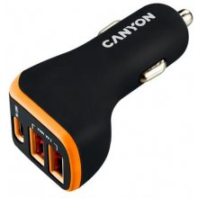 CANYON KFZ-Ladegerät 3Port 2xUSB-A,USB-C 18W...