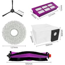 Midea V15 Spare Parts kit: 1x Side Brush, 2x...