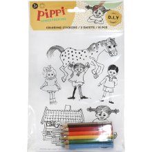 MICKI PIPPI Наклейки для раскрашивания 3...