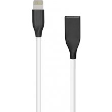 Silicone Cable USB- Lightning, 2m (white)