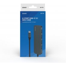 Savio Hub USB-C - 4 x USB-A, AK-54
