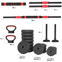 HMS 6IN1 WEIGHT SET SGN140 (BARBELL...