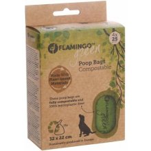 FLAMINGO POOP BAGS COMPOSTABLE CARDUN GREEN...