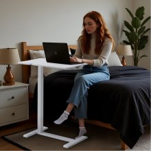 Maclean mobile desk/laptop stand, white...