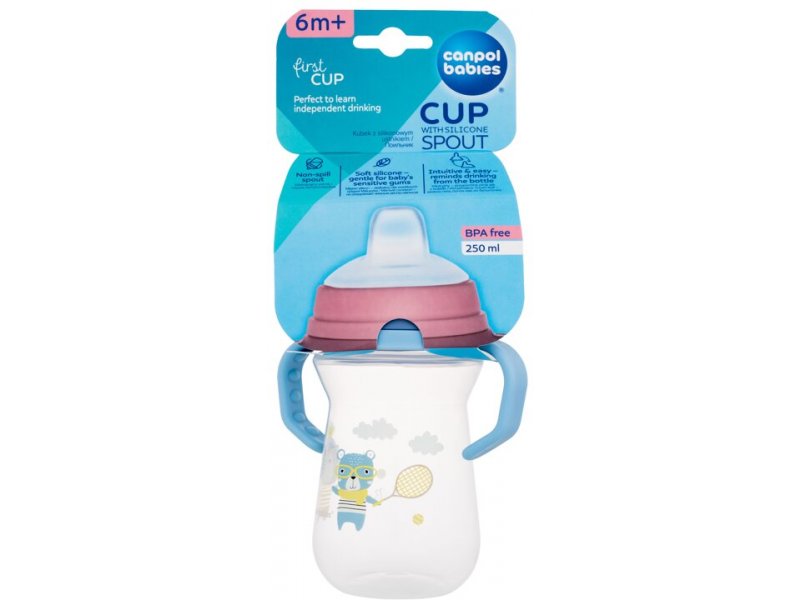 Canpol babies non-spill cup with weighted straw 270ml BONJOUR PARIS