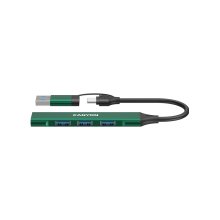 CANYON hub DS-02 4in1 USB-A/C Green