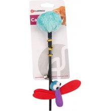 Flamingo dangler toy for cats 48cm