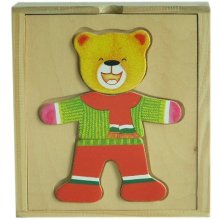 Wooden puzzle Teddy bear, single