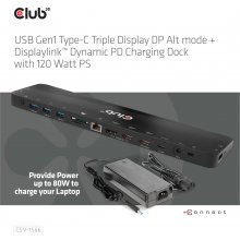 Club 3D Club3D 4K ChargingDock USB-C...