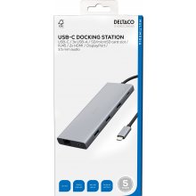 DELTACO 12-in-1 USB-C Docking station...