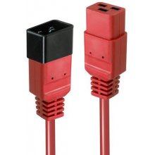 Lindy 1m IEC C19 to C20 Extension Cable, Red