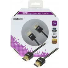 Deltaco Кабель HDMI-HDMI, 3.0m, черный...