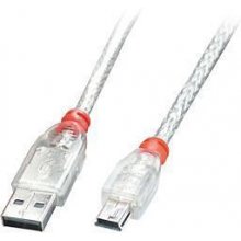 Lindy USB 2.0 Kabel Typ A/Mini-B transparent...