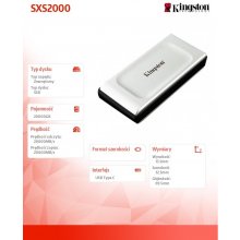 Kõvaketas Kingston 2TB XS2000 USB 3.2 Gen2...