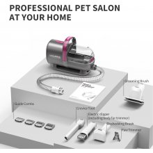 Petkit | Air Clipper Pet Grooming Vacuum Kit...