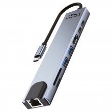 Media-Tech USB HUB 8 IN 1 GIGA LAN HUB...