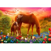 TREFL Puzzle 500 elements Horses in the...