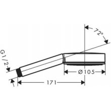 Hansgrohe Pulsify 105, 1jet, 24120670