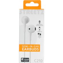 STREETZ Semi-in-ear earphones, 3-button...