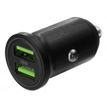 Deltaco 12/24 V USB car charger with dual...