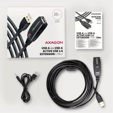 AXAGON ADR-220 USB 2.0 A-M -> A-F act 20m...